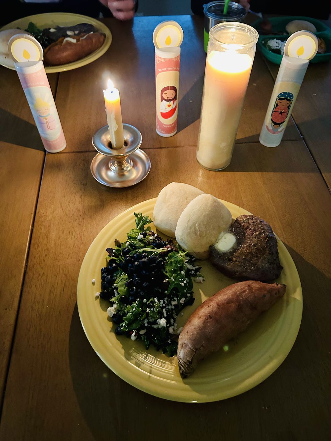 Customer photo review of Guardian Angel Wooden Prayer Candle