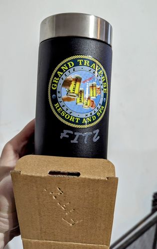 Customer photo review of Insulated Craft Can Holder | 16 oz
