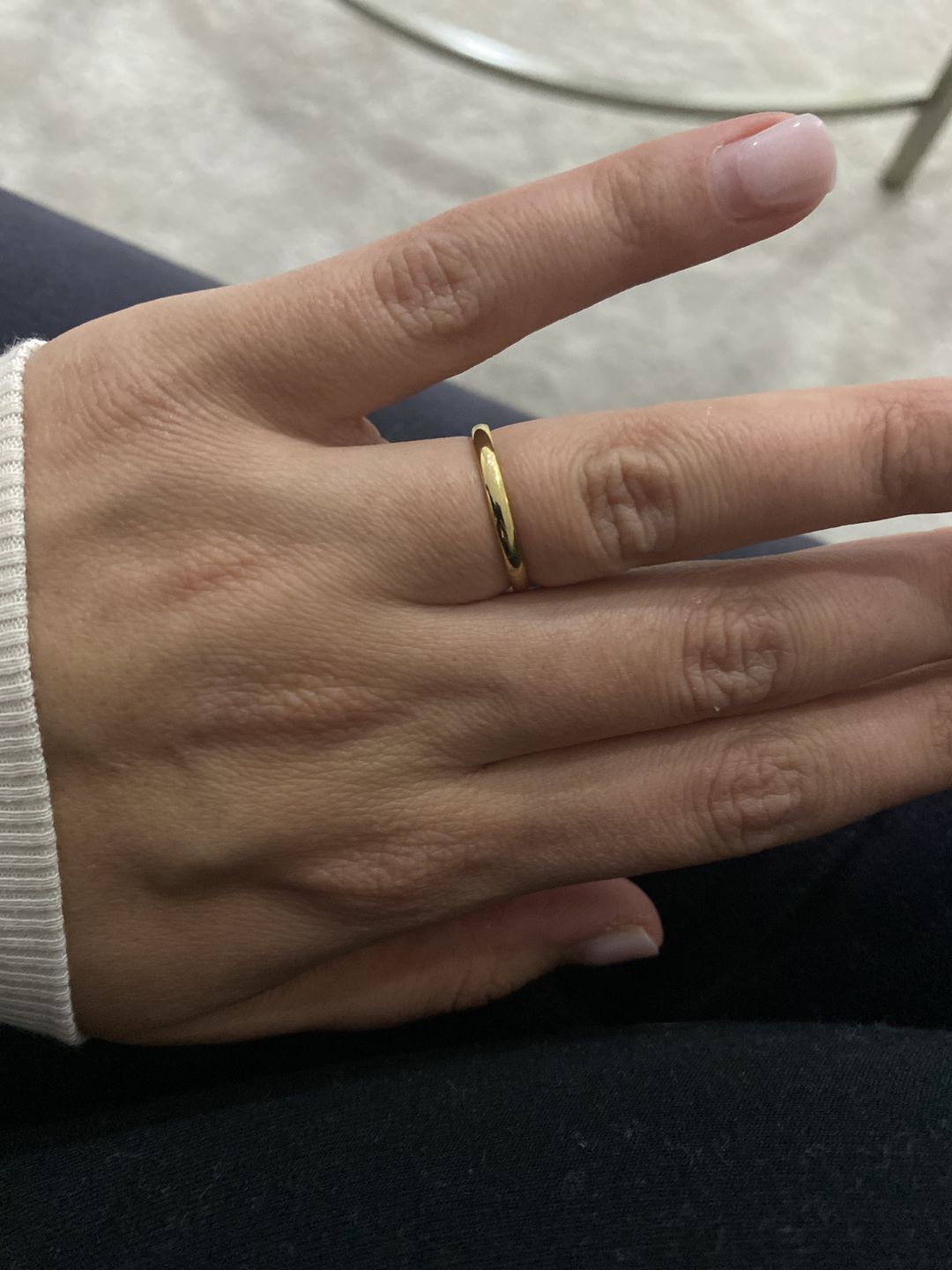 Customer photo review of Thin Lena Ring | 18K vergoldet
