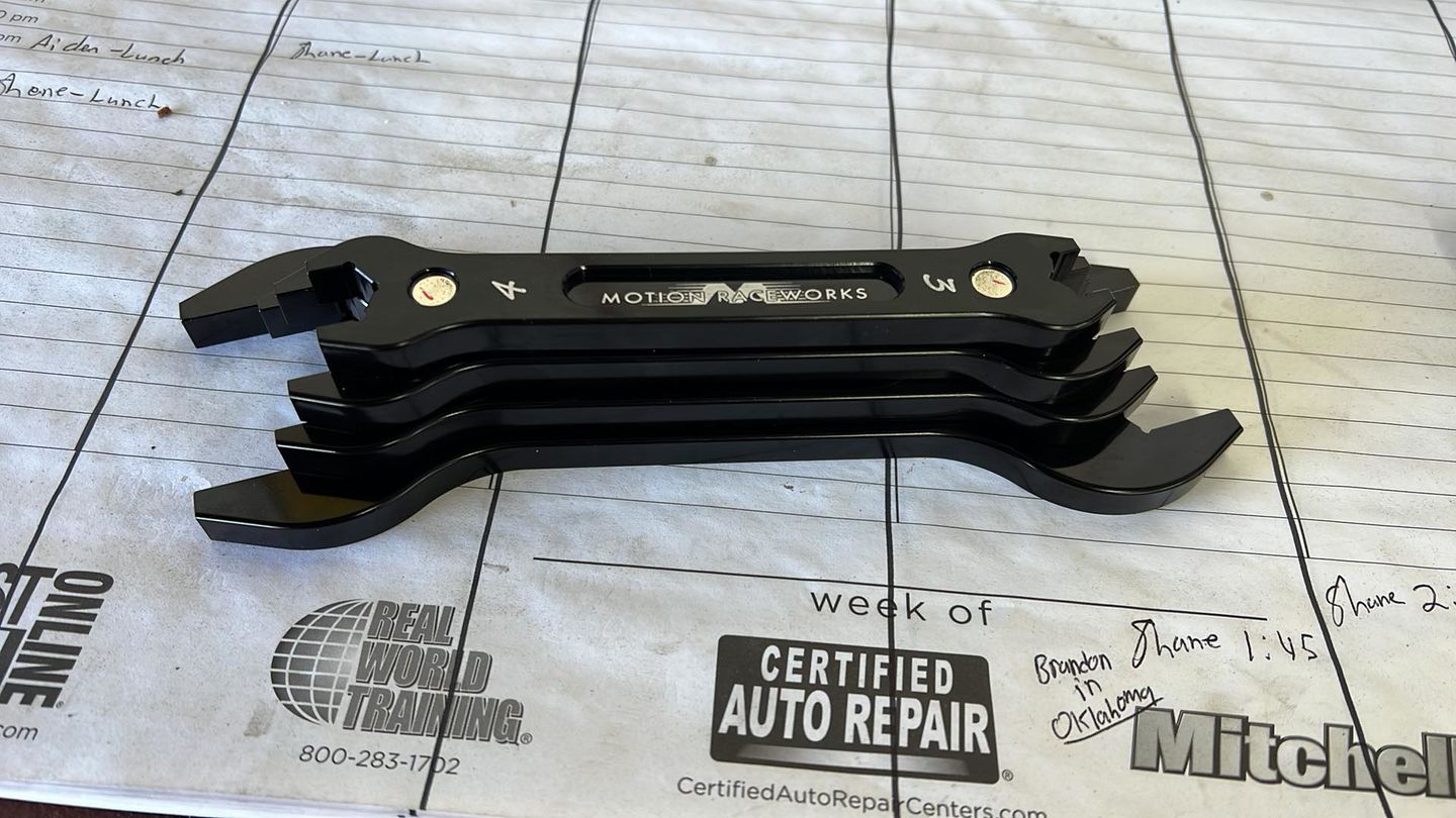 Customer photo review of Motion Billet AN Wrenches 3AN thru 20AN Black Anodized 34-101BLK