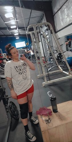 Customer photo review of Salty Savage Unisex “CHOOSING VIOLENCE TODAY” Paint Splatter Tee | In Your Face | White/Black
