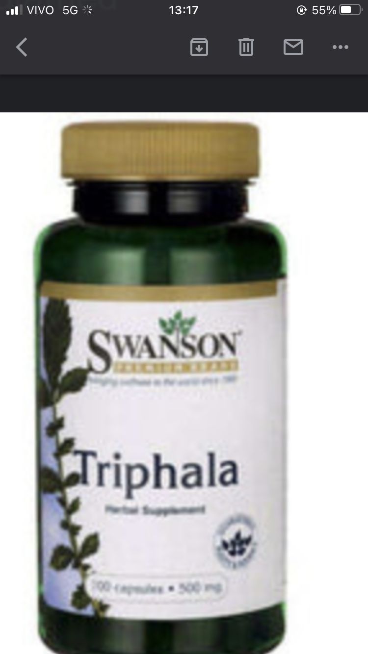 Customer photo review of Triphala 60 Cápsulas