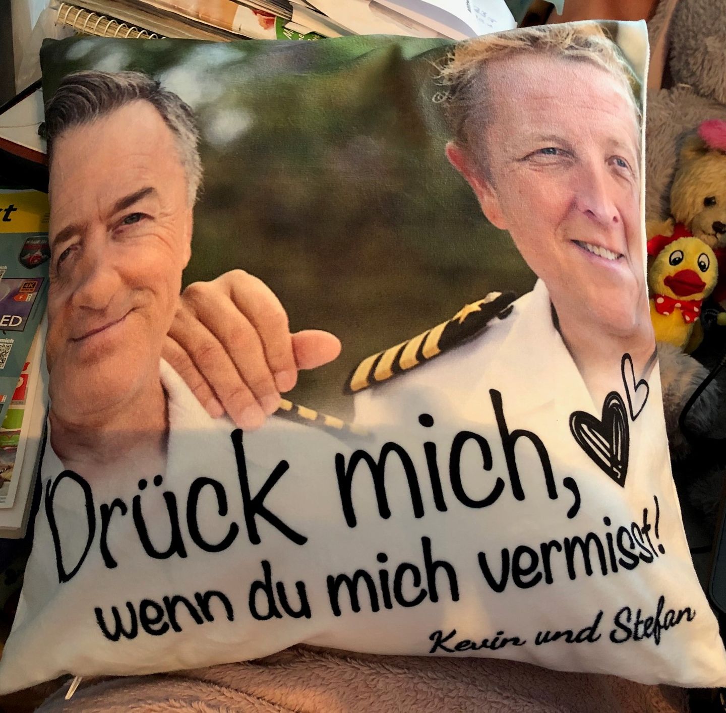 Customer photo review of Wenn du mich vermisst - Paar-Kissen