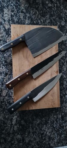 Customer photo review of Handgeschmiedetes Kochmesser - Carbonwood