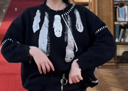 Customer photo review of Nev Ghost Knit Sweater