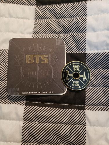 Customer photo review of BTS CD Enamel Pins