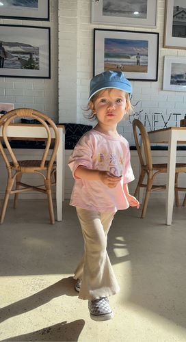 Customer photo review of Ribbed Flares - Dusty Pink