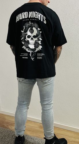 Customer photo review of Hard Nights Crew Member Oversized Shirt (Backprint)