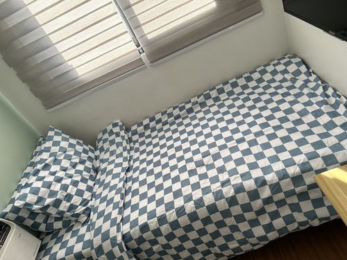 Customer photo review of CHECKERED BEDDING SET – BUY ONE GET ONE