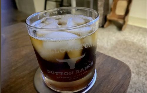 Customer photo review of Yellowstone Dutton Ranch Whiskey Glass / Rocks Bourbon Glass