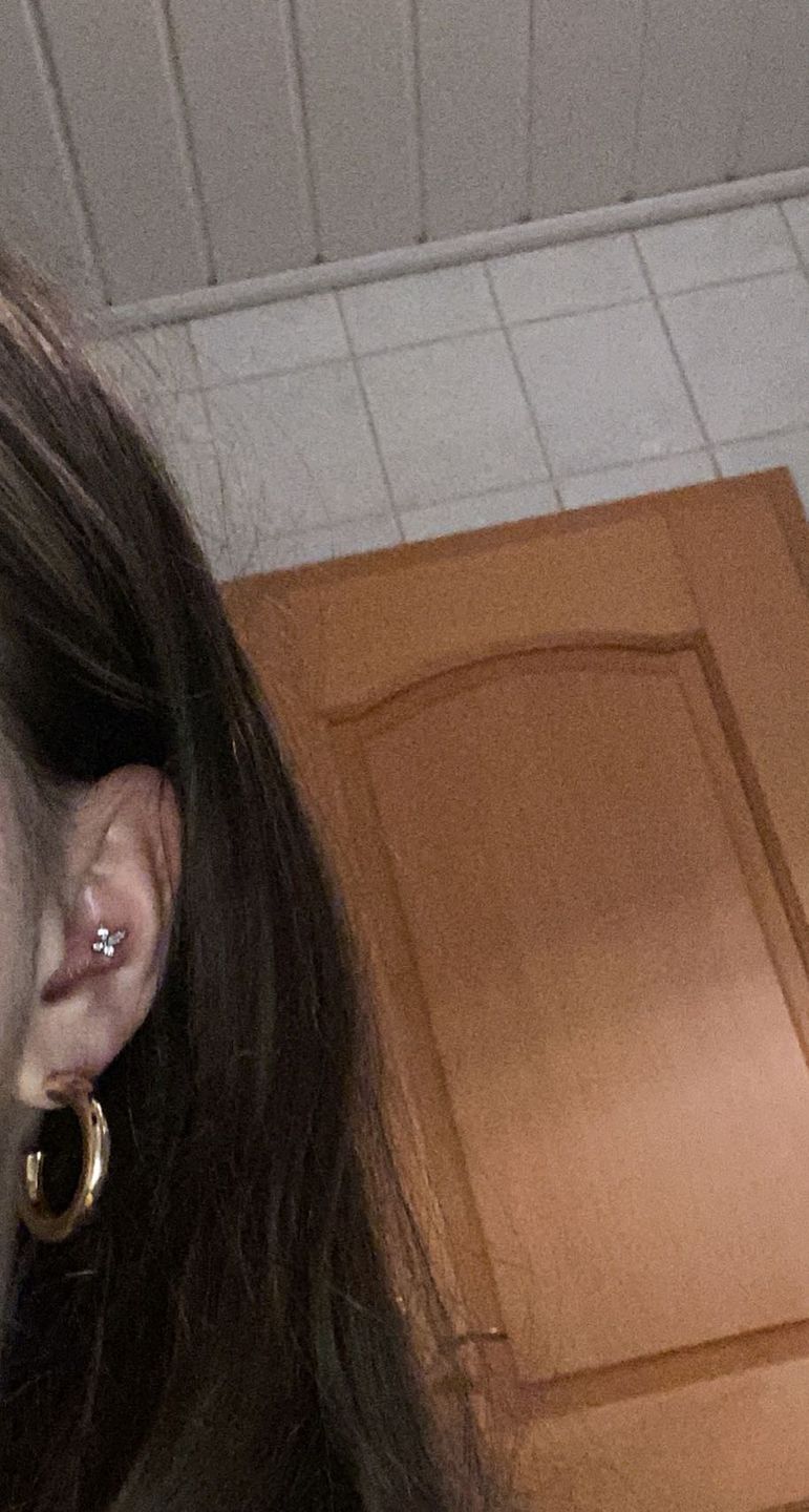 Customer photo review of Butterfly Piercing | Titan