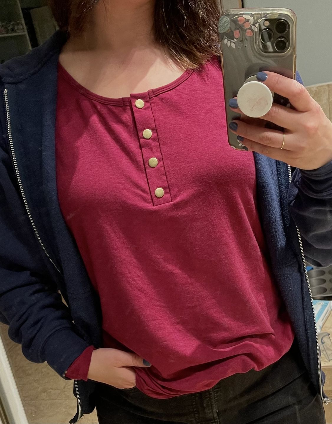 Customer photo review of *Freshly Baked* Long Sleeve Henley - Boxing Week