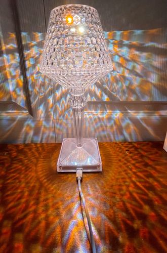 Customer photo review of Crystallia Crystal Table Lamp