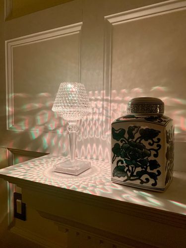 Customer photo review of Crystallia Crystal Table Lamp