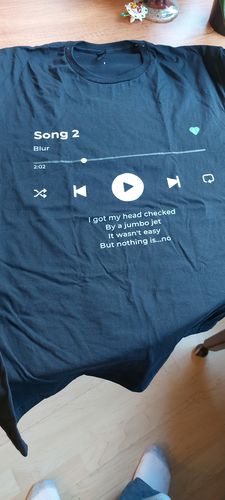 Customer photo review of Your Favorite Song T-Shirt Music Player