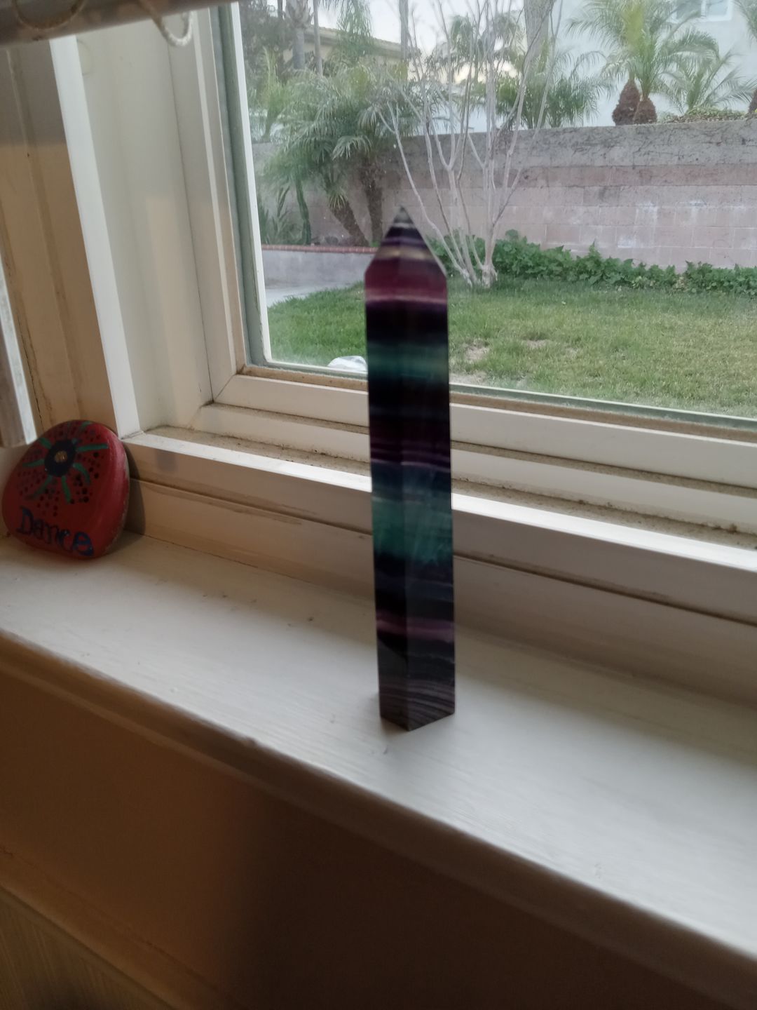 Customer photo review of Rainbow Fluorite Point