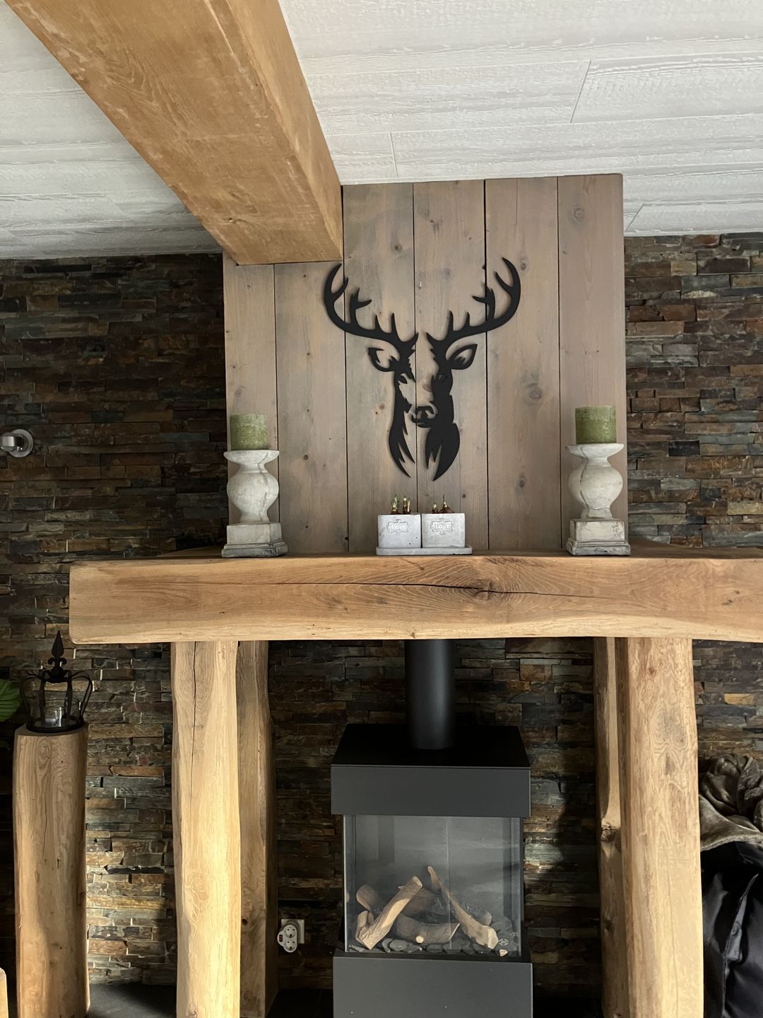 Customer photo review of Wanddecoratie dieren | Hert 2-delig