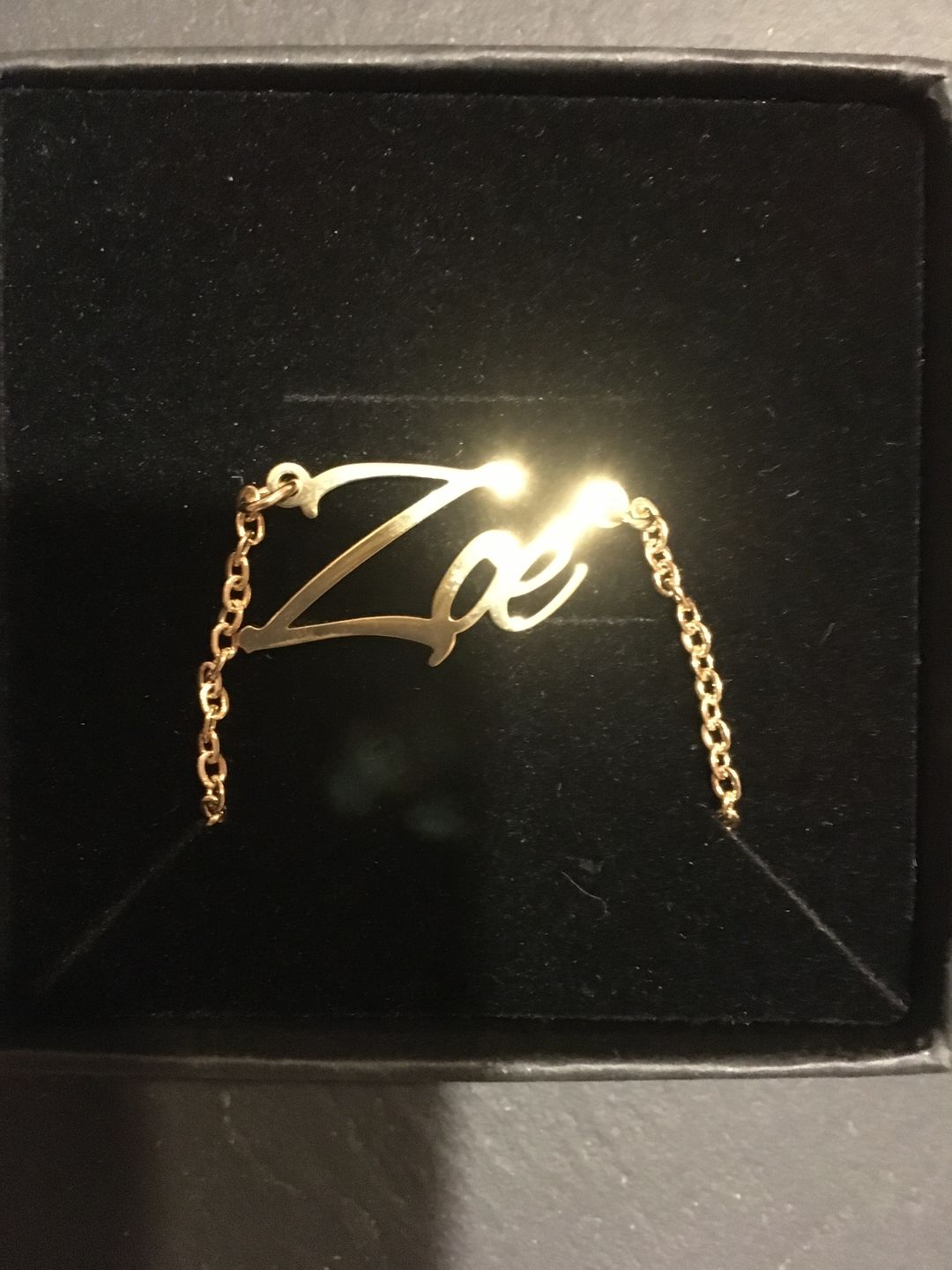 Customer photo review of Collier LOANYA avec gravure de prénom personnalisée