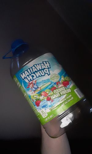 Customer photo review of Hawaiian Punch Green Berry Rush HUGE 1 gallon (3.78 ltrs)