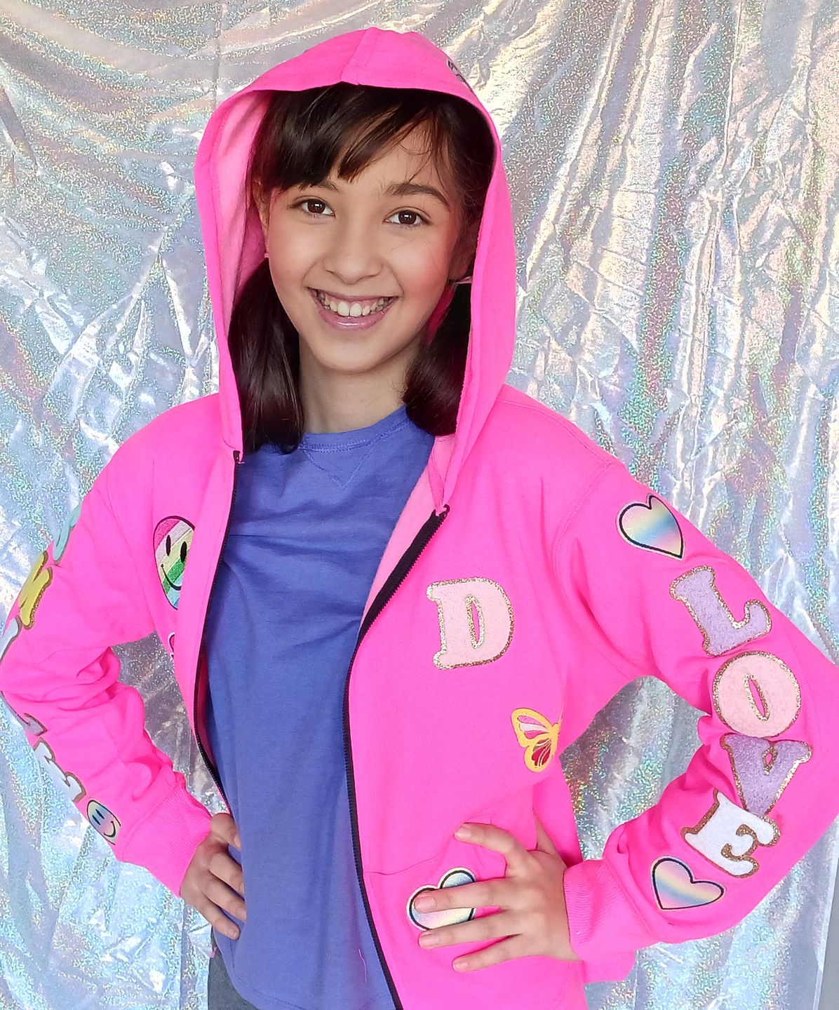 Customer photo review of Kids Zip Hoodie