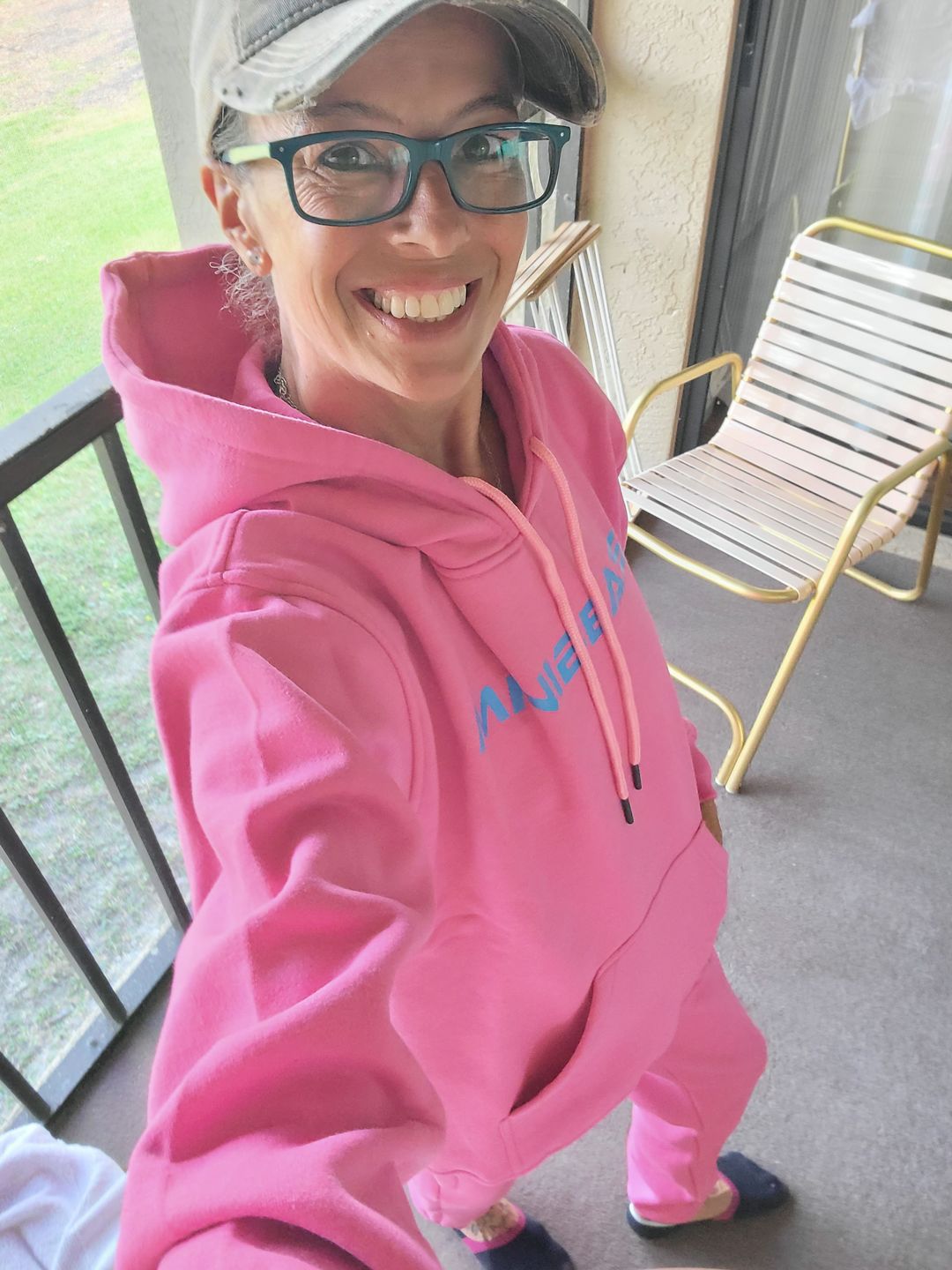 Customer photo review of Lounge Joggers - Pink
