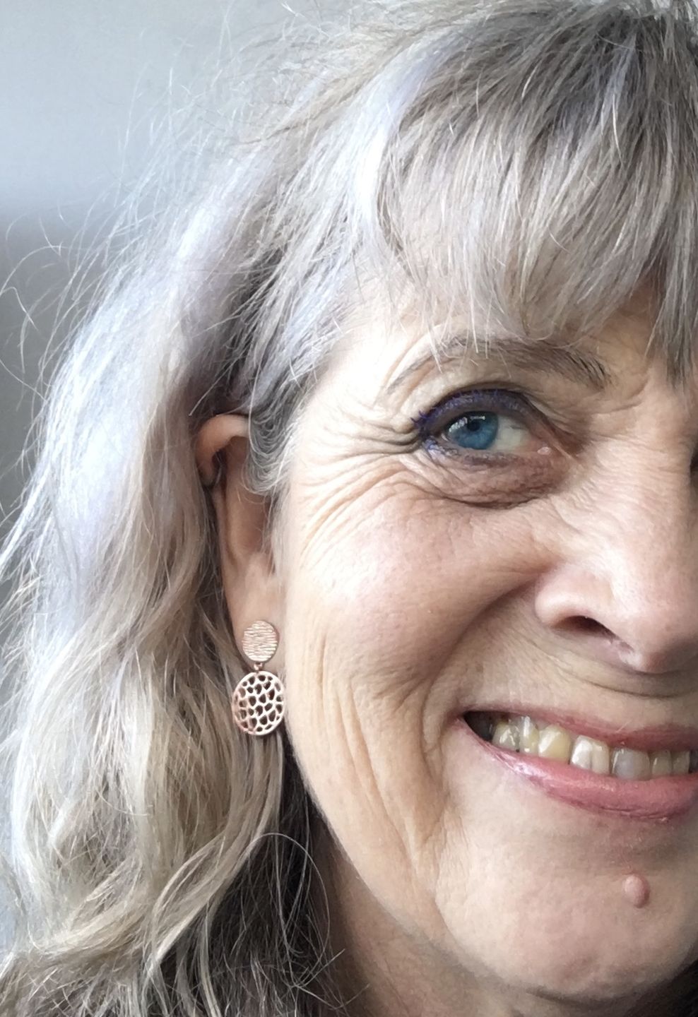 Customer photo review of Ocean Disc Drop Earrings