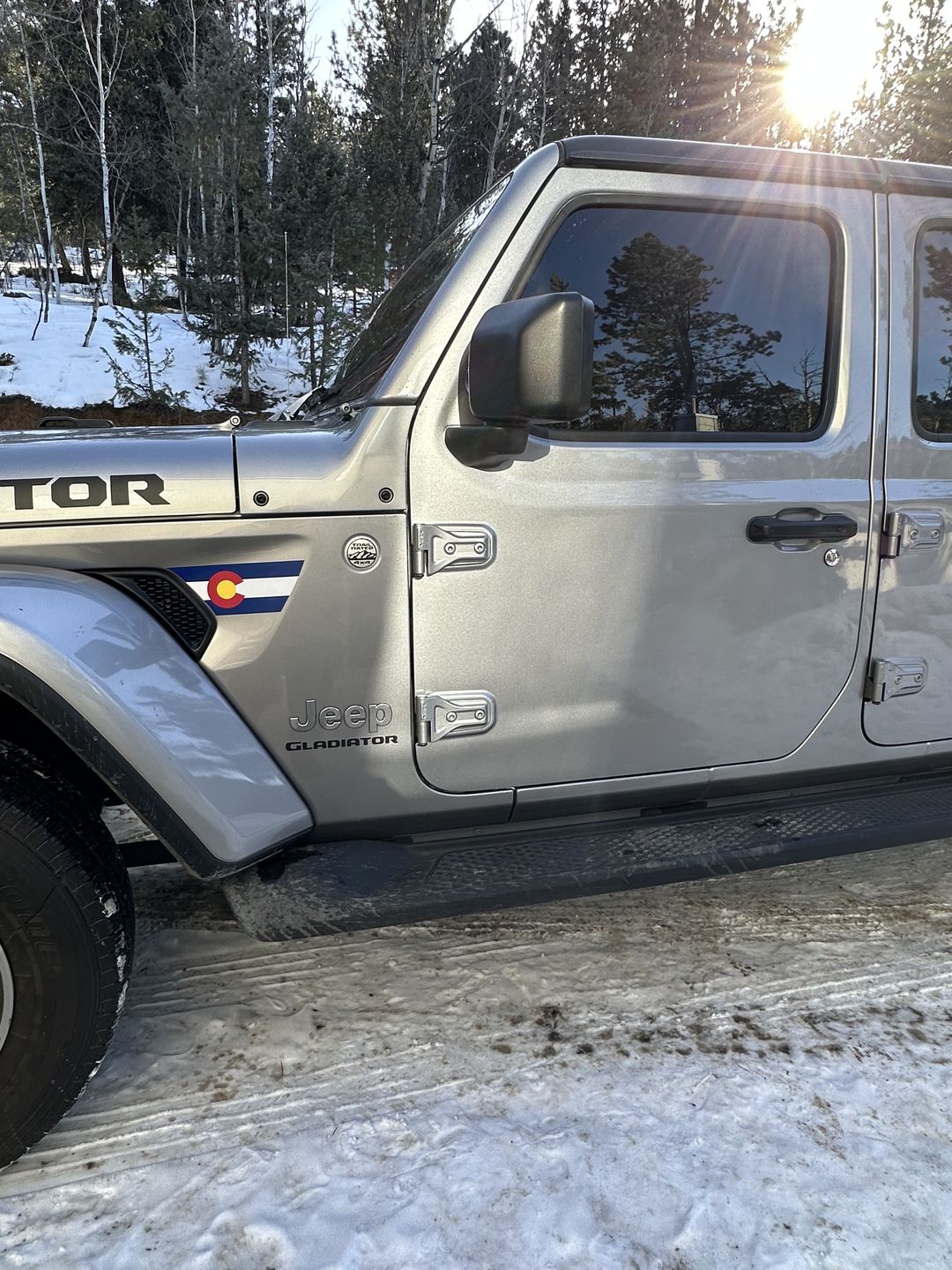 Customer photo review of State Flag Fender Vent Premium Wrap Decal for Wrangler and Gladiator