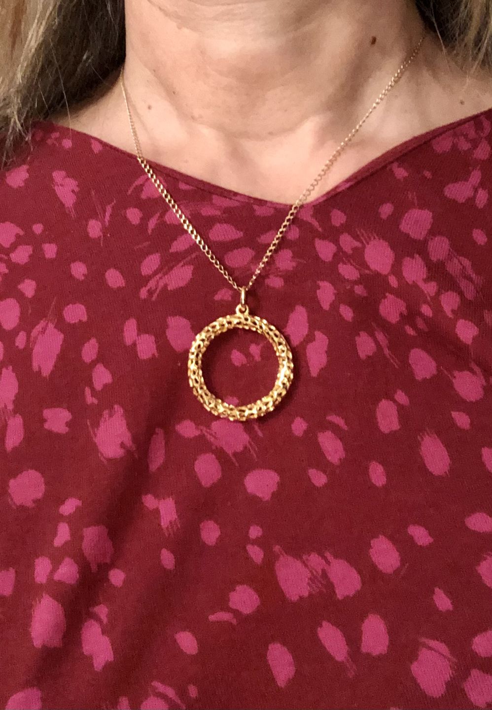 Customer photo review of Allegro Circle of Life Pendant