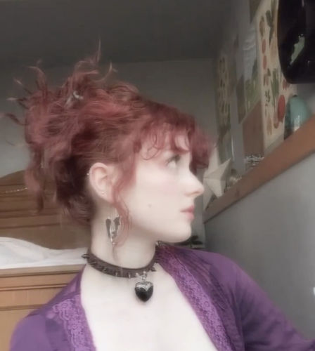 Customer photo review of Woodland Fae Obsidian Choker