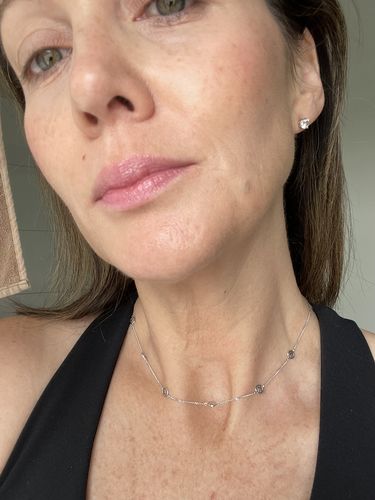 Customer photo review of Game Day Silver Necklace
