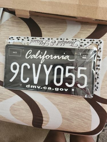 Customer photo review of 2011-2021 CALIFORNIA LICENSE PLATE DMV.CA.GOV - BLACK WITH WHITE TEXT 6"x12" (156.5mm x 305mm)