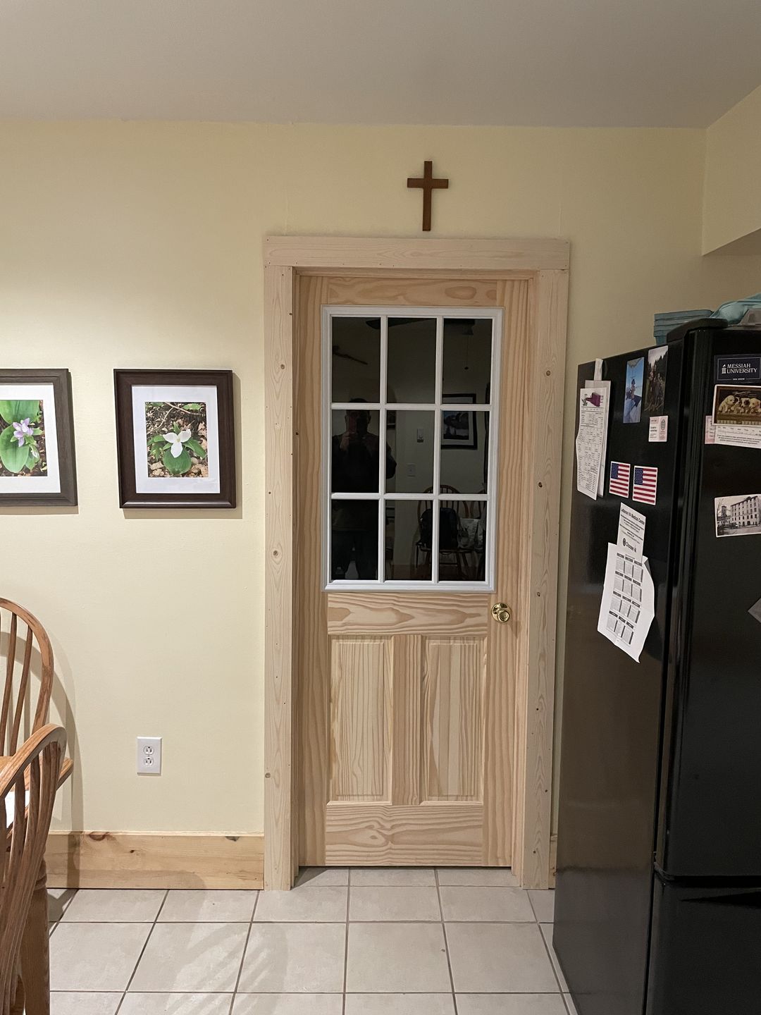 Customer photo review of Clear 9 Lite Glass and Frame Kit (Interior 1 3/8" Door Thickness - Half Lite 24" x 38" Frame Size)