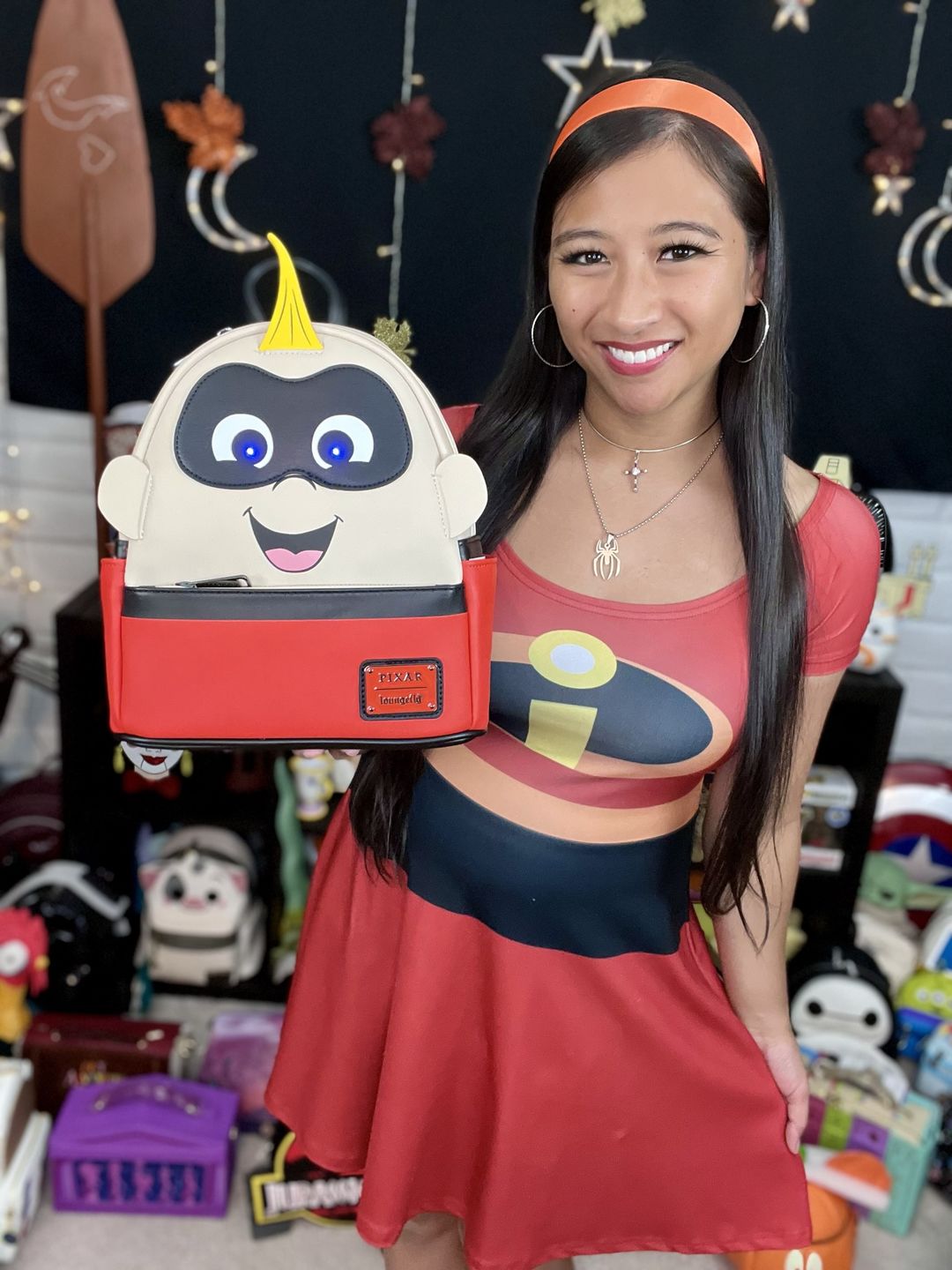 Customer photo review of D23 707 Street Exclusive Limited Edition - Loungefly Pixar Incredibles Jack Jack Light-Up Cosplay Mini Backpack