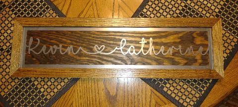 Customer photo review of I Heart You - Couples Love Decor Wall Art for Bedroom Above Bed Gift