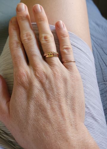 Customer photo review of Flat Band Ring