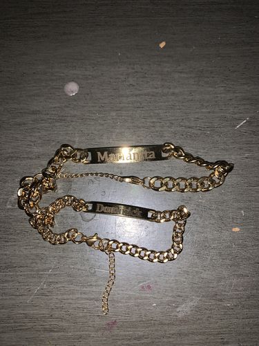 Customer photo review of Engraved Bracelet Set - W/ Eternal Rose Box