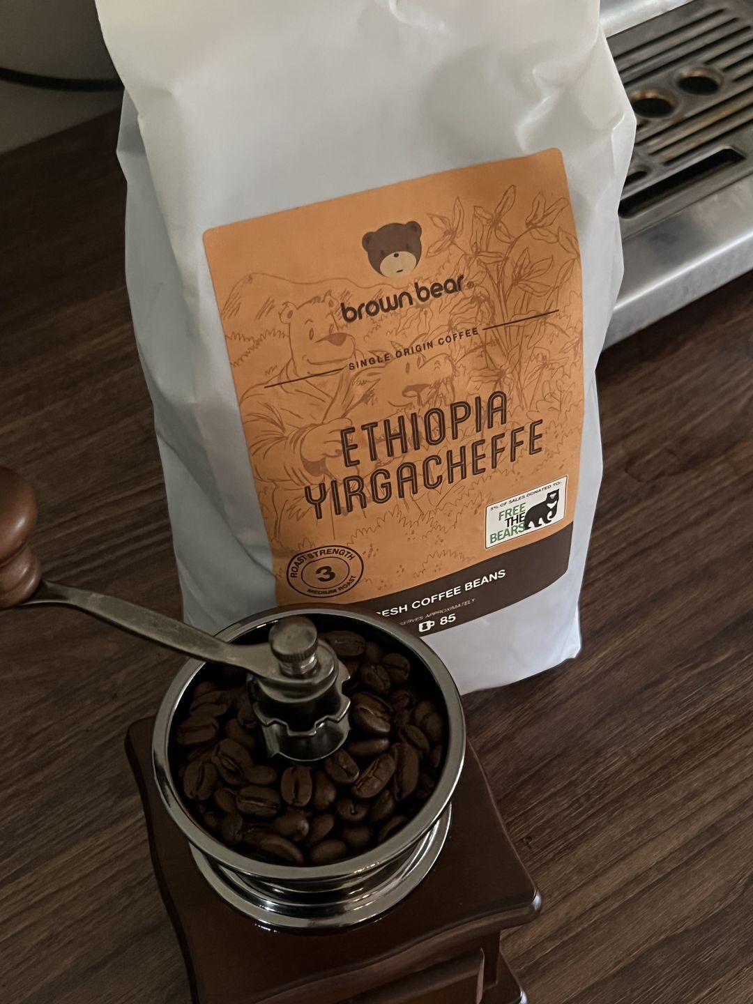 Customer photo review of Ethiopian Yirgacheffe Coffee, Strength 3, Medium Roast