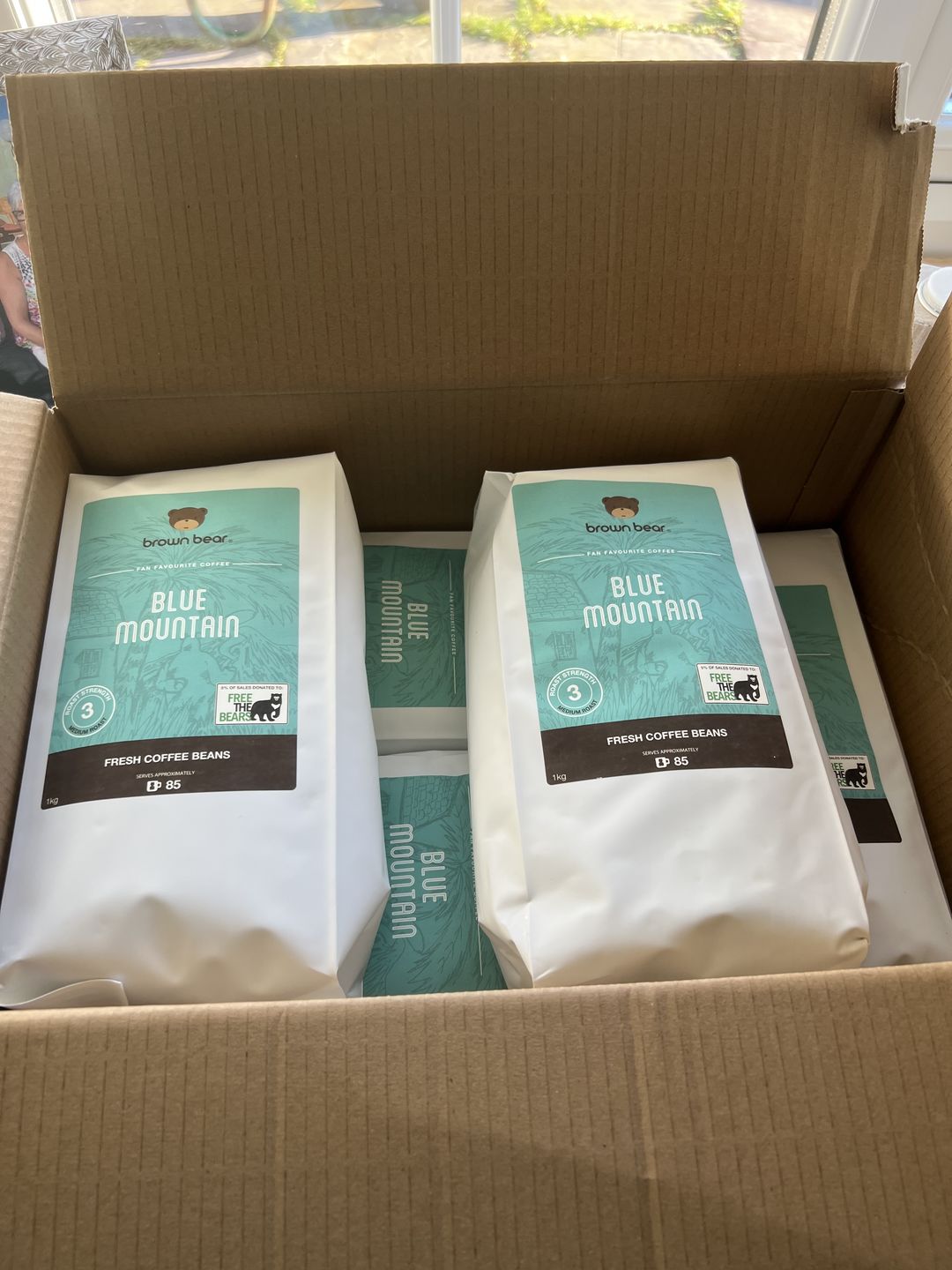 Customer photo review of Brown Bear Blue Mountain Coffee, Strength 3, Medium Roast