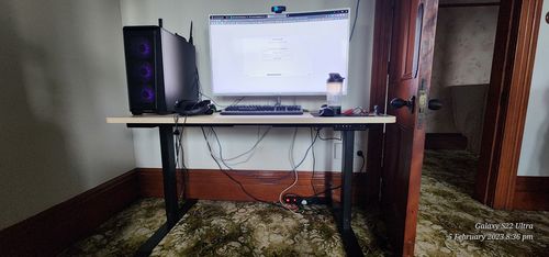 Customer photo review of Evo Electric Standing Height Adjustable  Desk(Free Shipping Nationwide)
