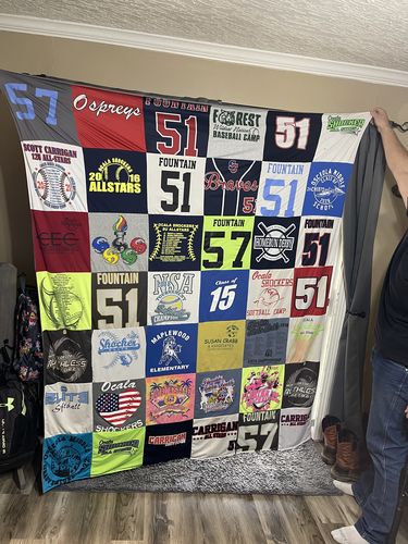 T-shirt quilt from fountain elementary school by Victoria from FL