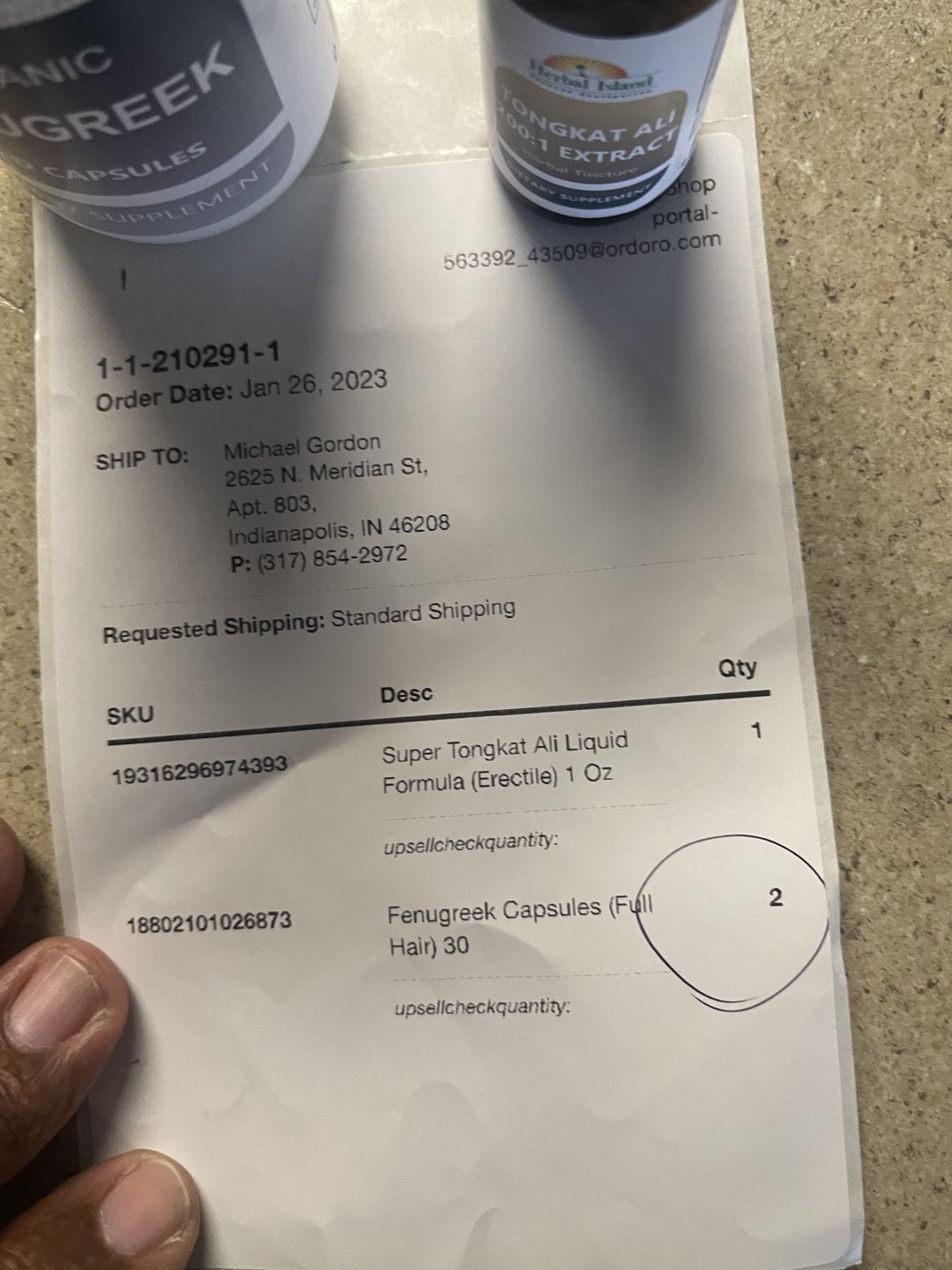 Customer photo review of Super Tongkat Ali Liquid Formula (Erectile)