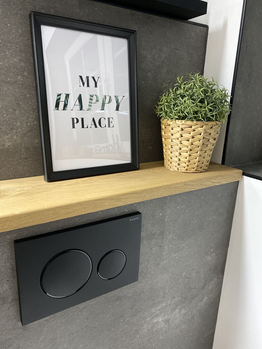 Customer photo review of My happy place-Typografie Poster mit schwarze Schrift