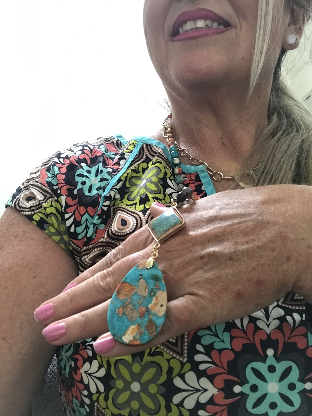 Customer photo review of Intense Jasper Spiritual Necklace