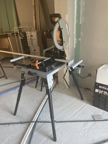 Customer photo review of Pack Evolution : Scie à tronçonner 355mm R355CPS avec Lame multi-matériaux TCT + Support pour Scie à tronçonner