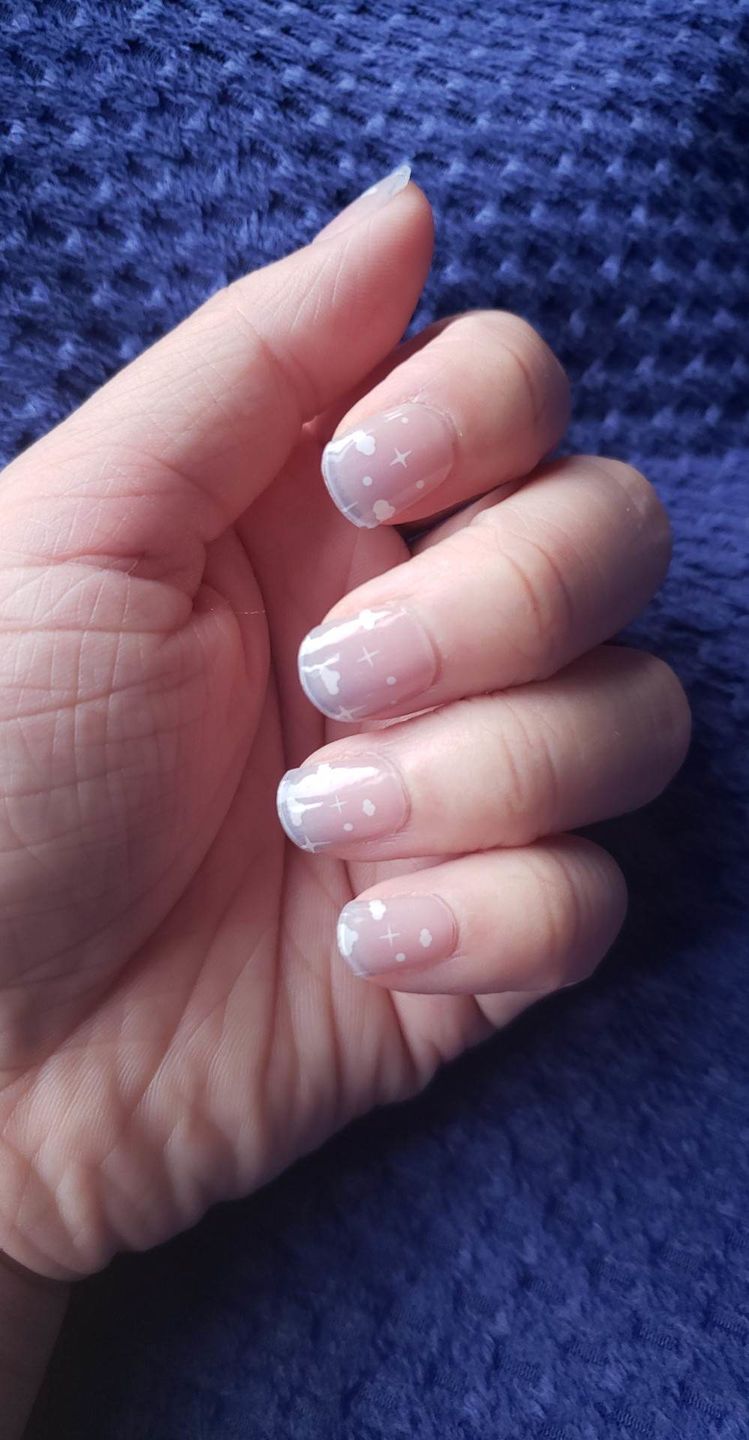 Customer photo review of Gel Nail Sticker Starter Kit (FREE UV Lamp With 2 Or More Gel Nail Stickers)