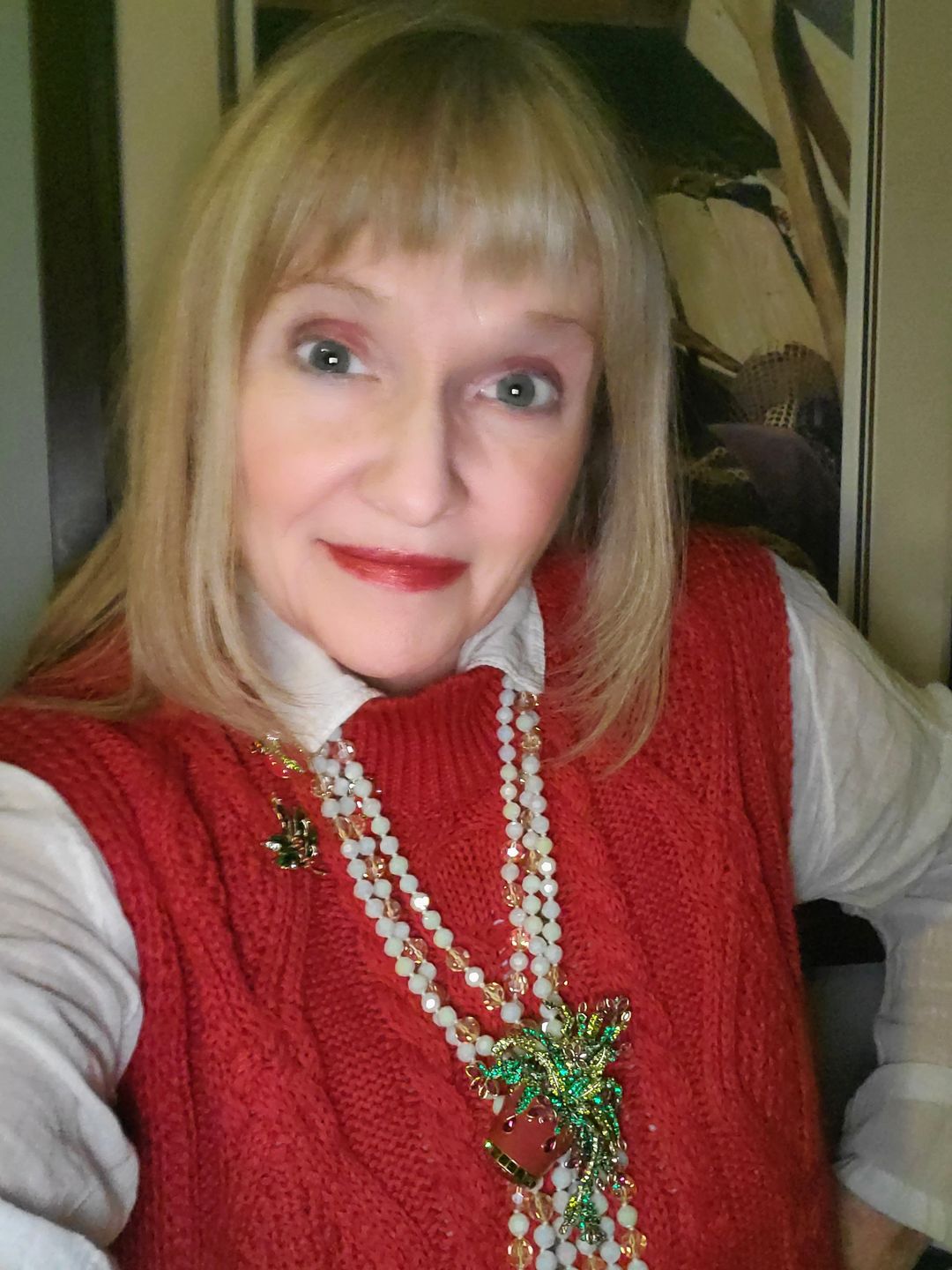 Customer photo review of Heidi Daus® "Starting Lineup" Strand Bead Set Of Three Necklaces
