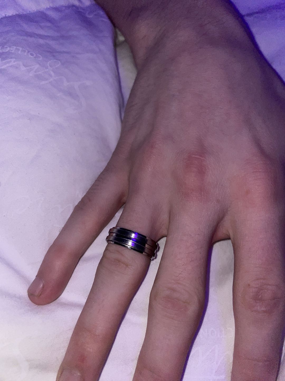 Customer photo review of 7mm Matte Steel Band