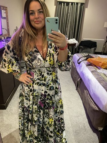 Customer photo review of Sydney Maxi Dress Neon News