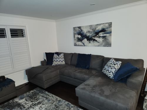 Customer photo review of 'Abstract Grey Clouds' Framed Canvas