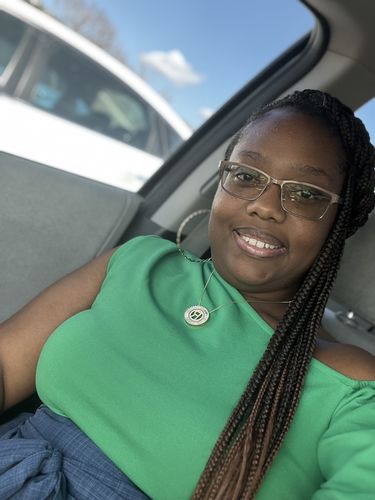 Customer photo review of Tracee One Shoulder Top (Green)